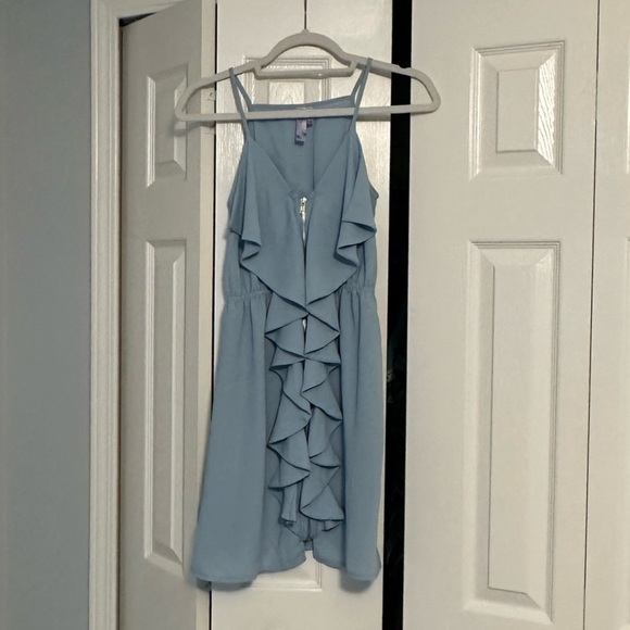 Alya Blue Ruffle Dress - Picture 1 of 11